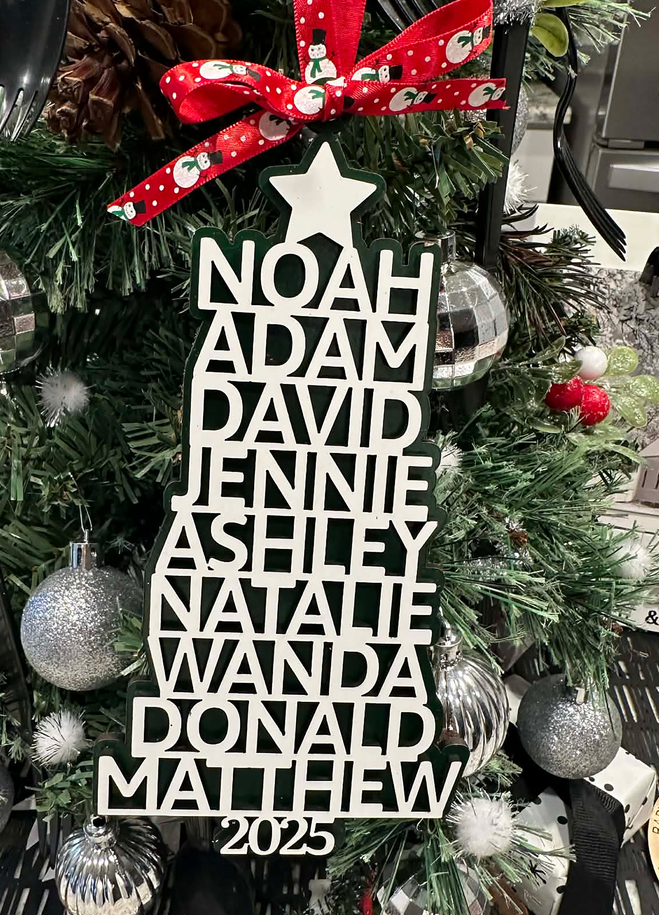 Personalized Family Tree Ornament 2025