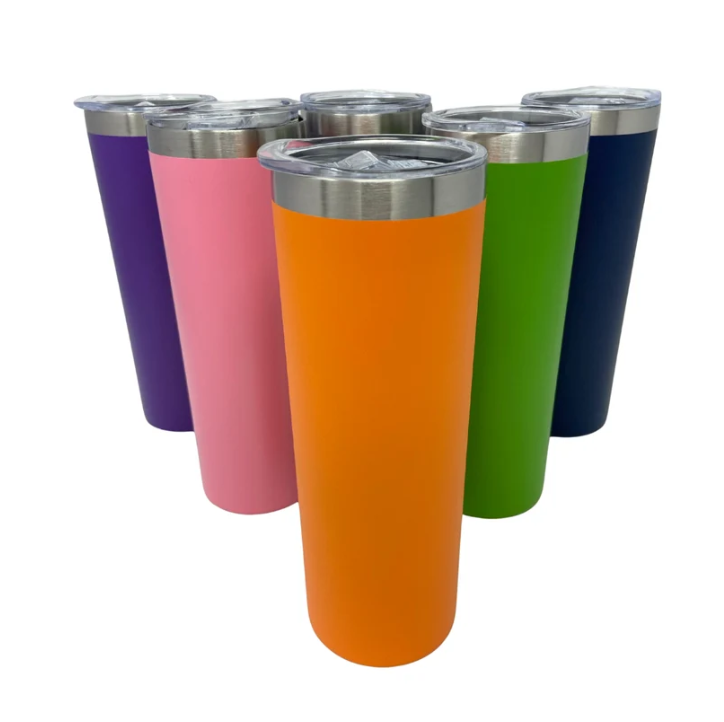 20oz Stainless Steel Powder Coated Skinny Tumbler