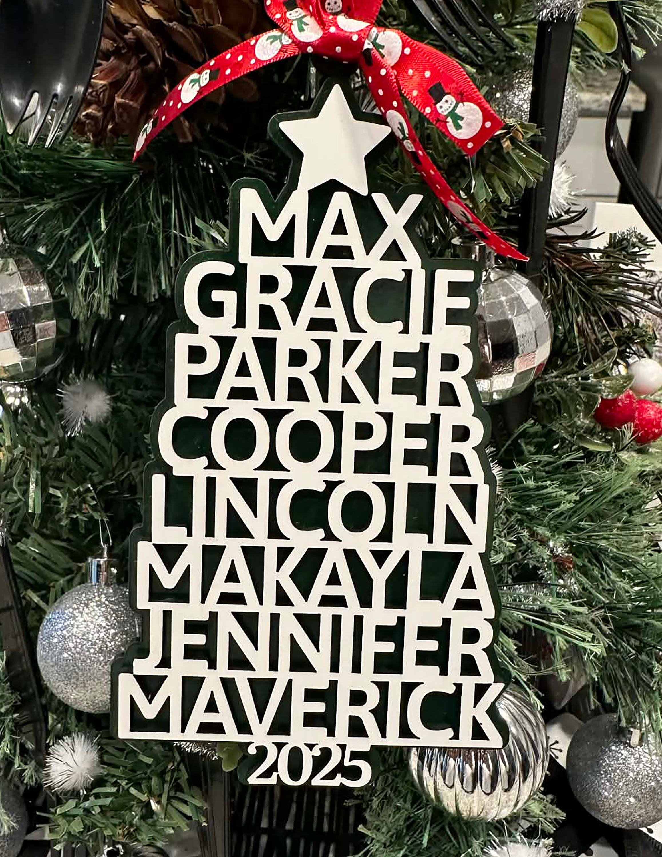 Personalized Family Tree Ornament 2025
