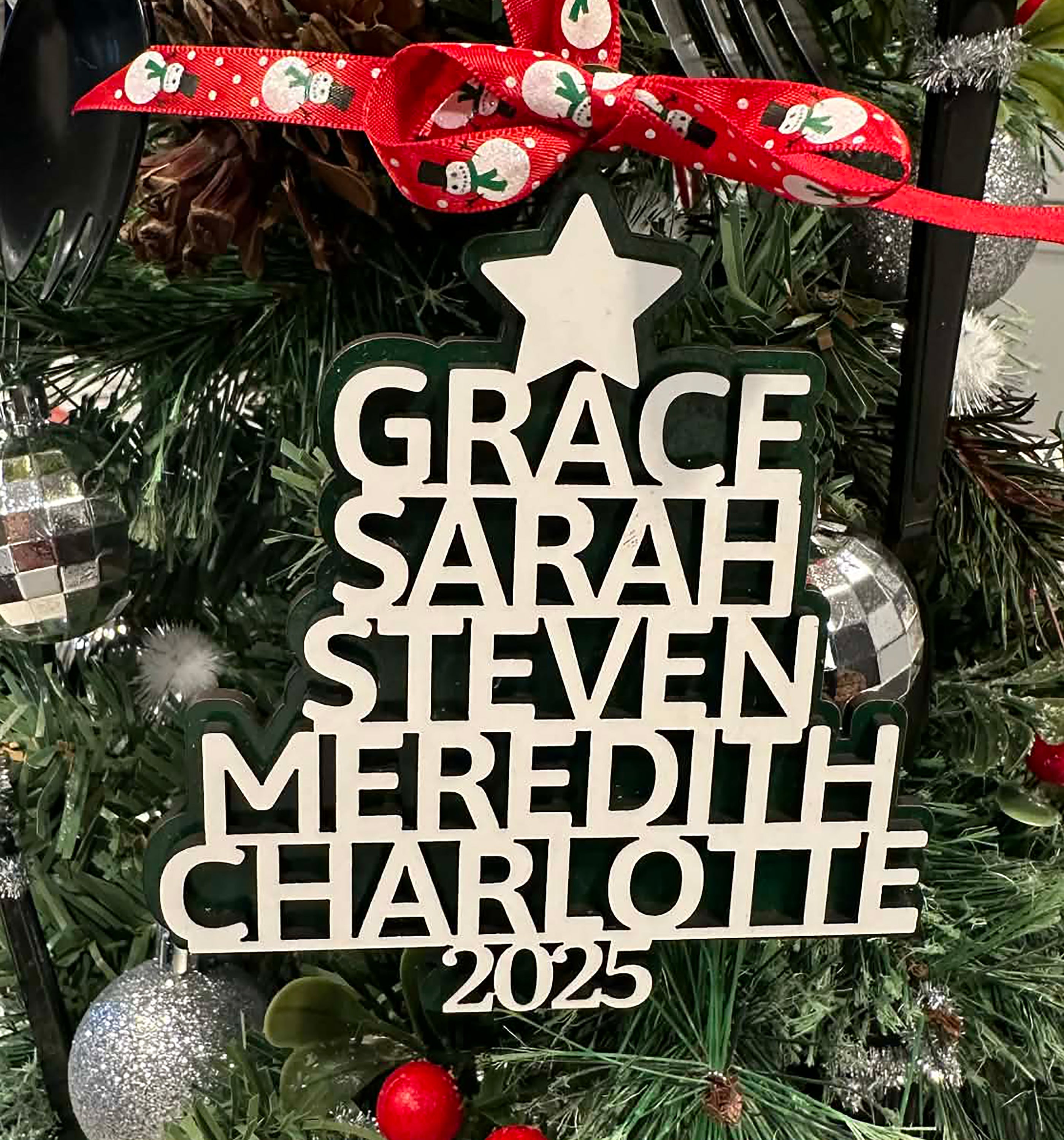 Personalized Family Tree Ornament 2025